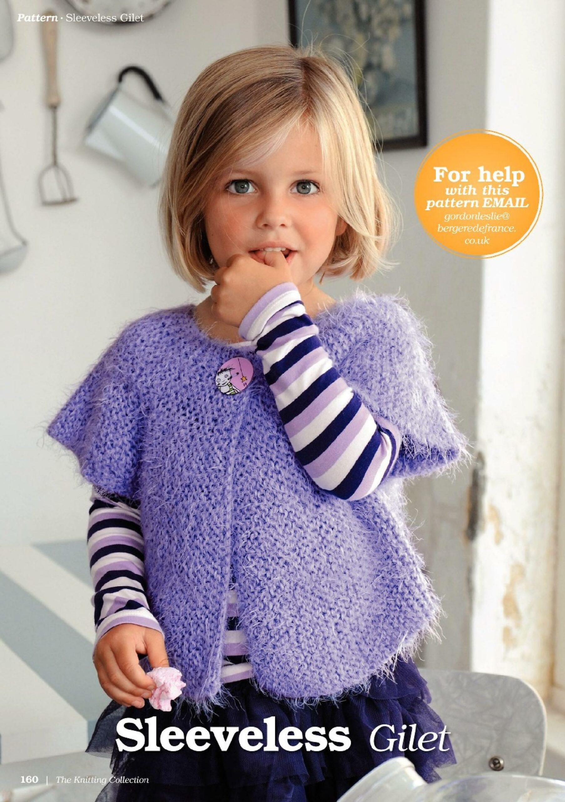 Girl’s Sleeveless Gilet Girl Cardigan Knitting Pattern